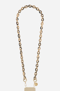 Chaine Longue Cassy Marron 120 cm