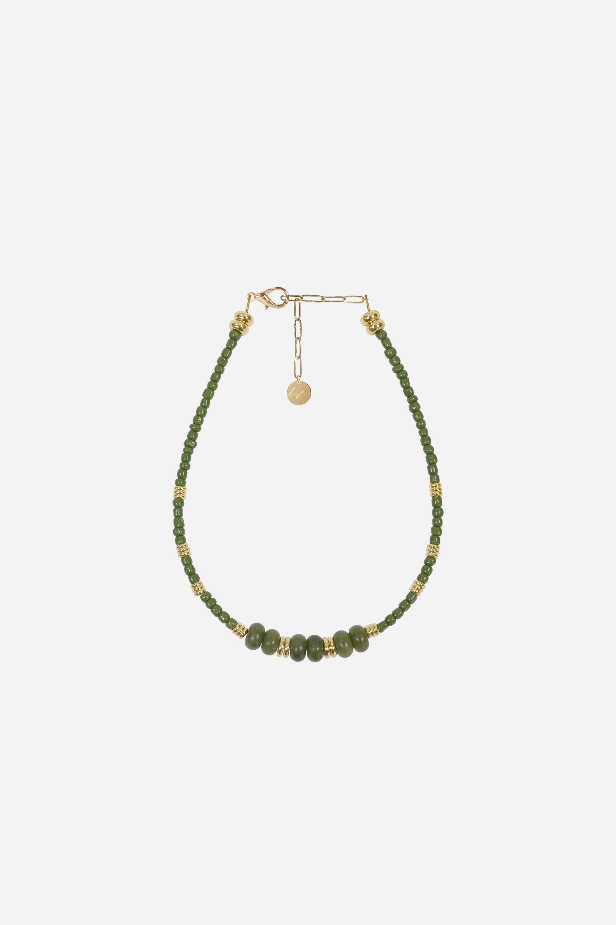 Bijoux Collier Anouk Kaki 40 cm