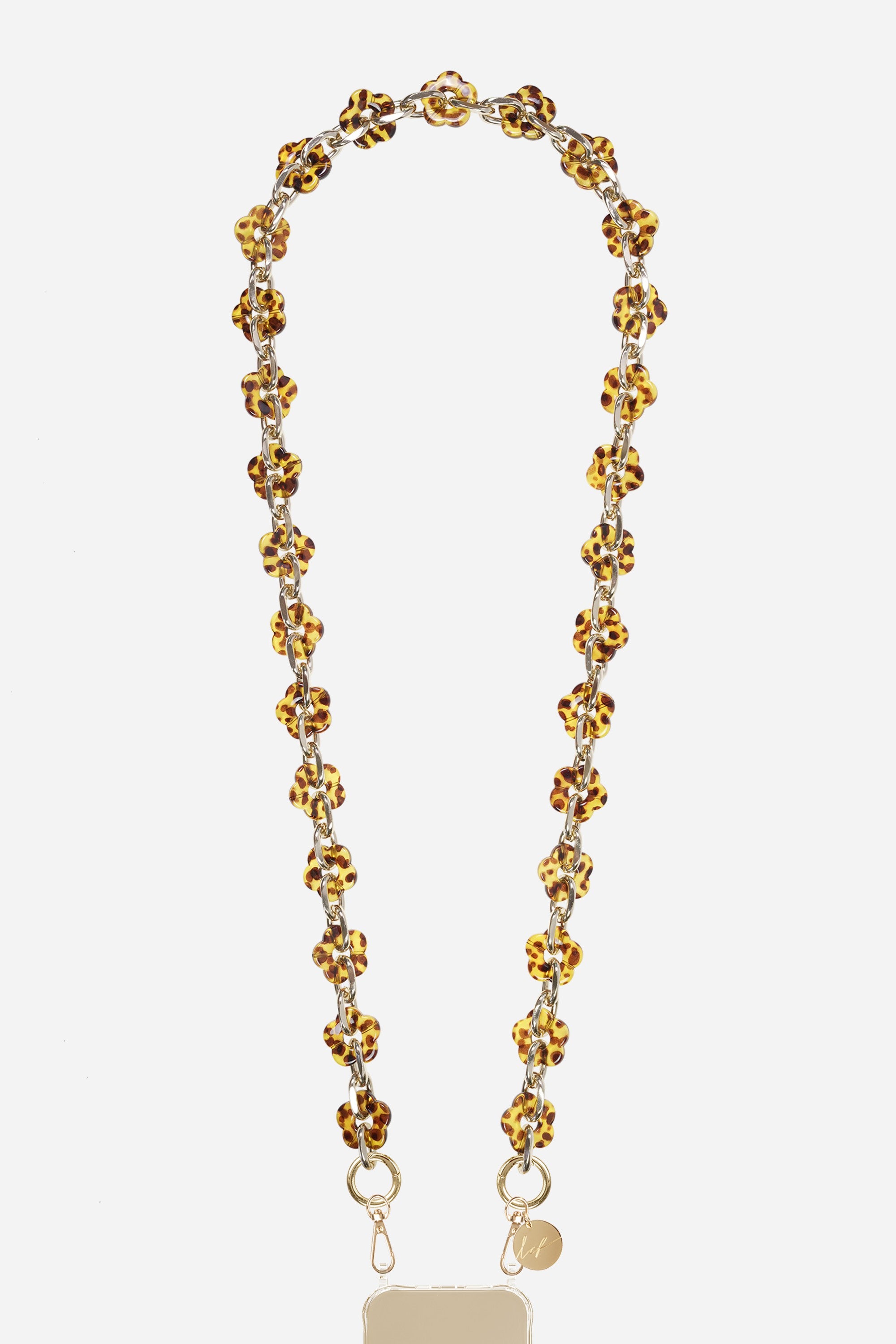 Chaine Longue Cassy Marron 120 cm