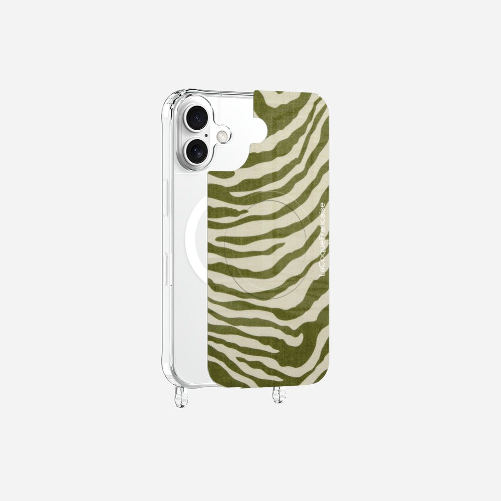 Coque Anneaux Magnetique Imprimee Zebre Vert Vert