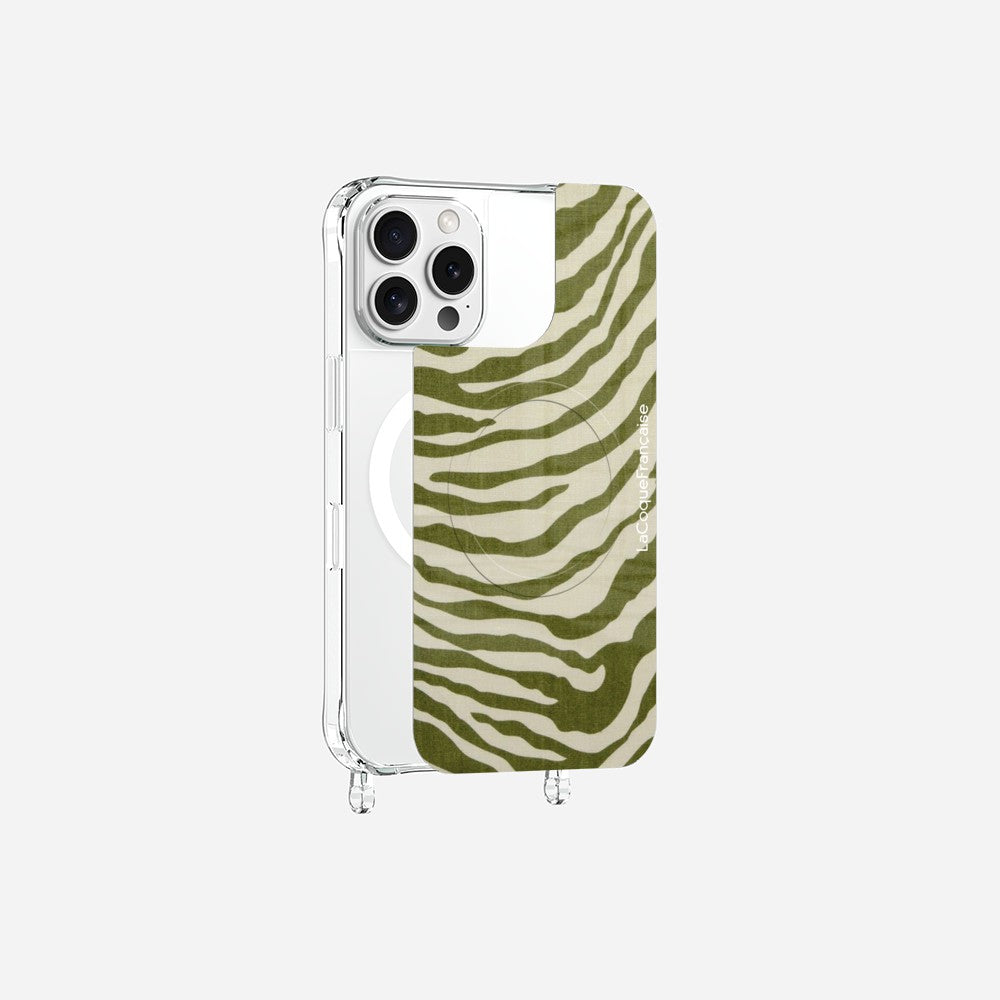Coque Anneaux Magnetique Imprimee Zebre Vert Vert