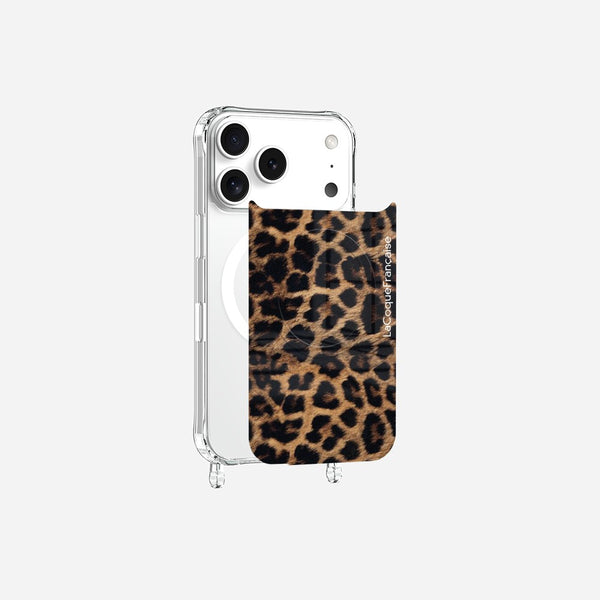 Coque Anneaux Magnetique Imprimee Leopard Noir Et Brun Marron