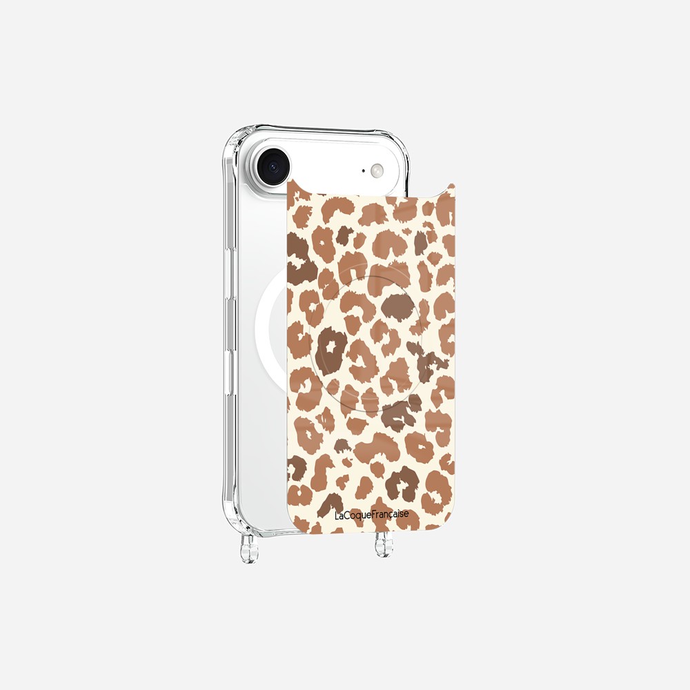 Coque Anneaux Magnetique Imprimee Leopard Marron Marron