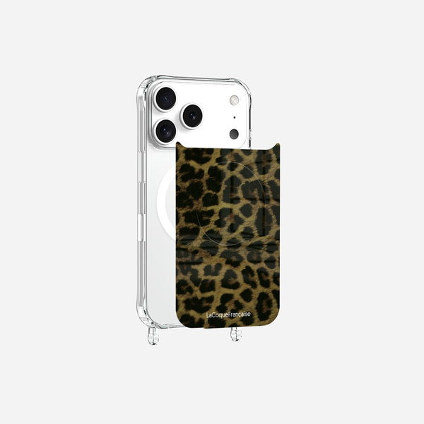 Coque Anneaux Magnetique Imprimee Leopard Kaki Et Noir Kaki