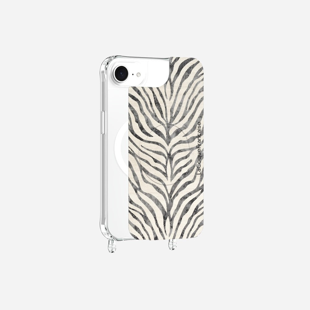 Black Zebra Print Magnetic Ring Case