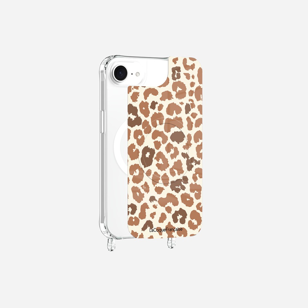 Brown Leopard Print Magnetic Ring Case