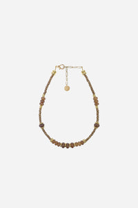 Bijoux Collier Anouk Marron 40 cm