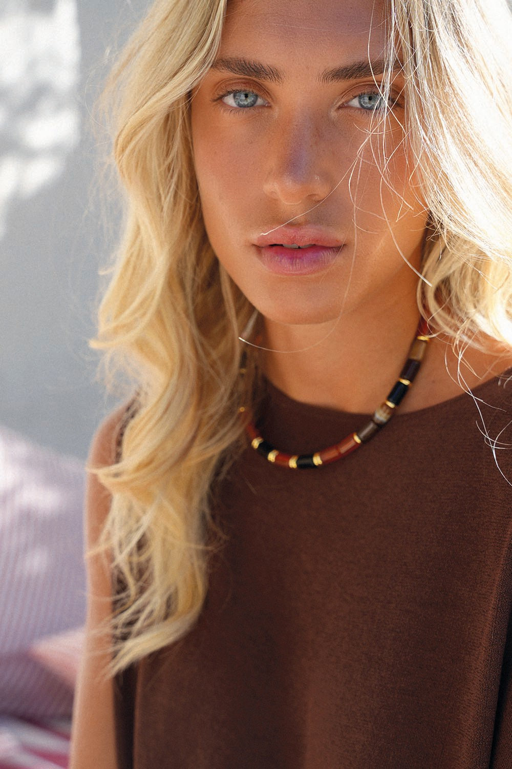 Bijoux Collier Lison Terracotta 40 cm