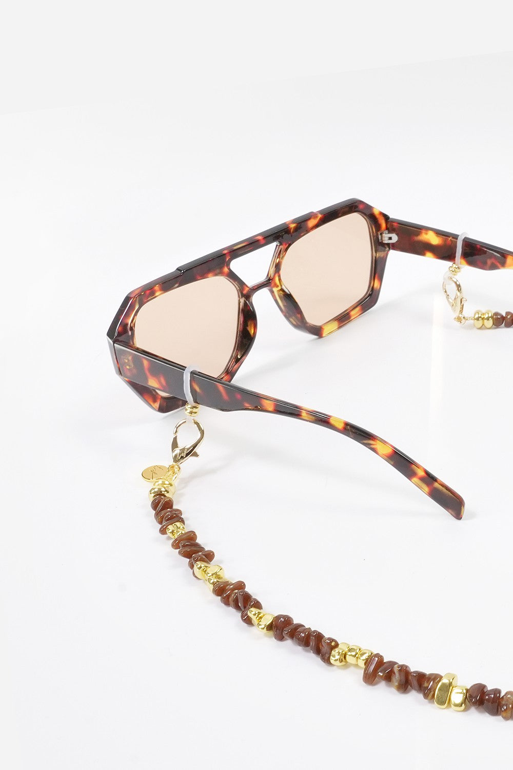 Bijoux Chaine De Lunette Liviya Marron 72 cm