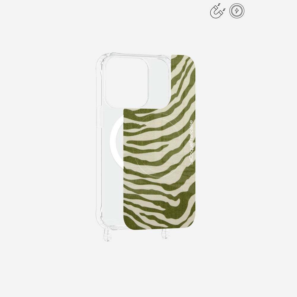 Plaque Imprimee Magnetique iPhone 15 Pro Vert 6.1 Pouces