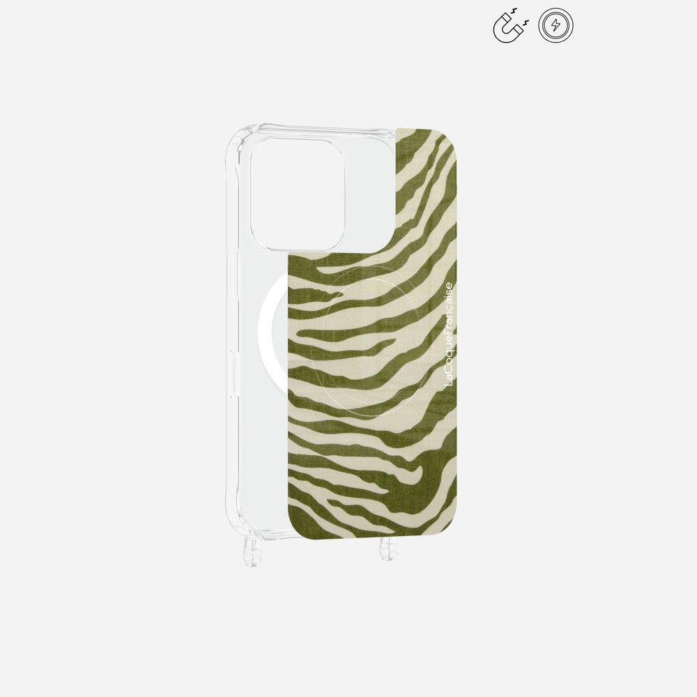 Plaque Imprimee Magnetique iPhone 16 Pro Vert 6.3 Pouces