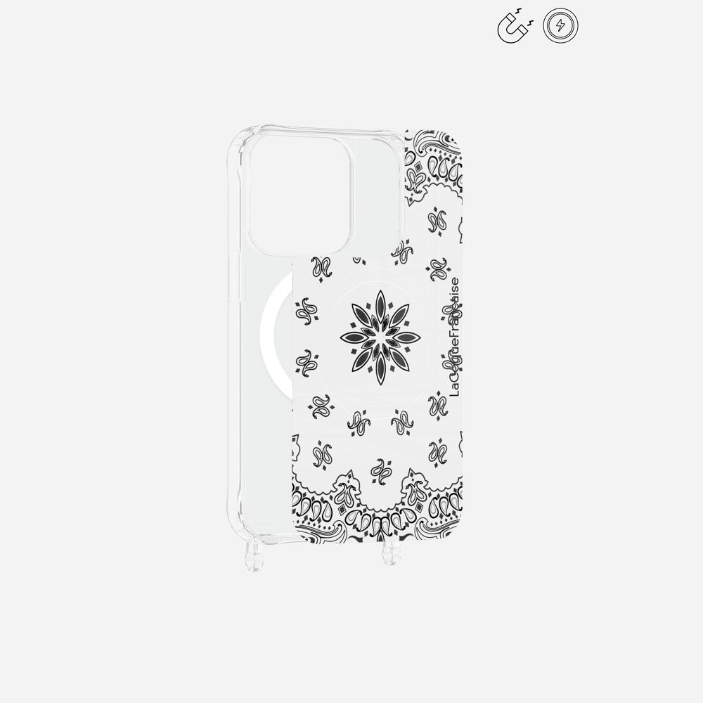 Plaque Imprimee Magnetique iPhone 15 Pro Blanc 6.1 Pouces