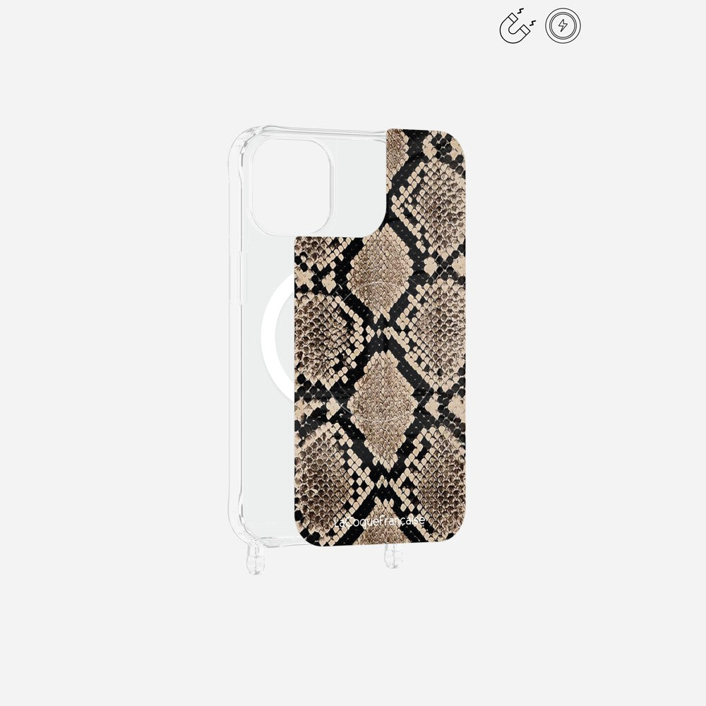 Plaque Imprimee Magnetique iPhone 12/12 Pro Beige 6.1 Pouces