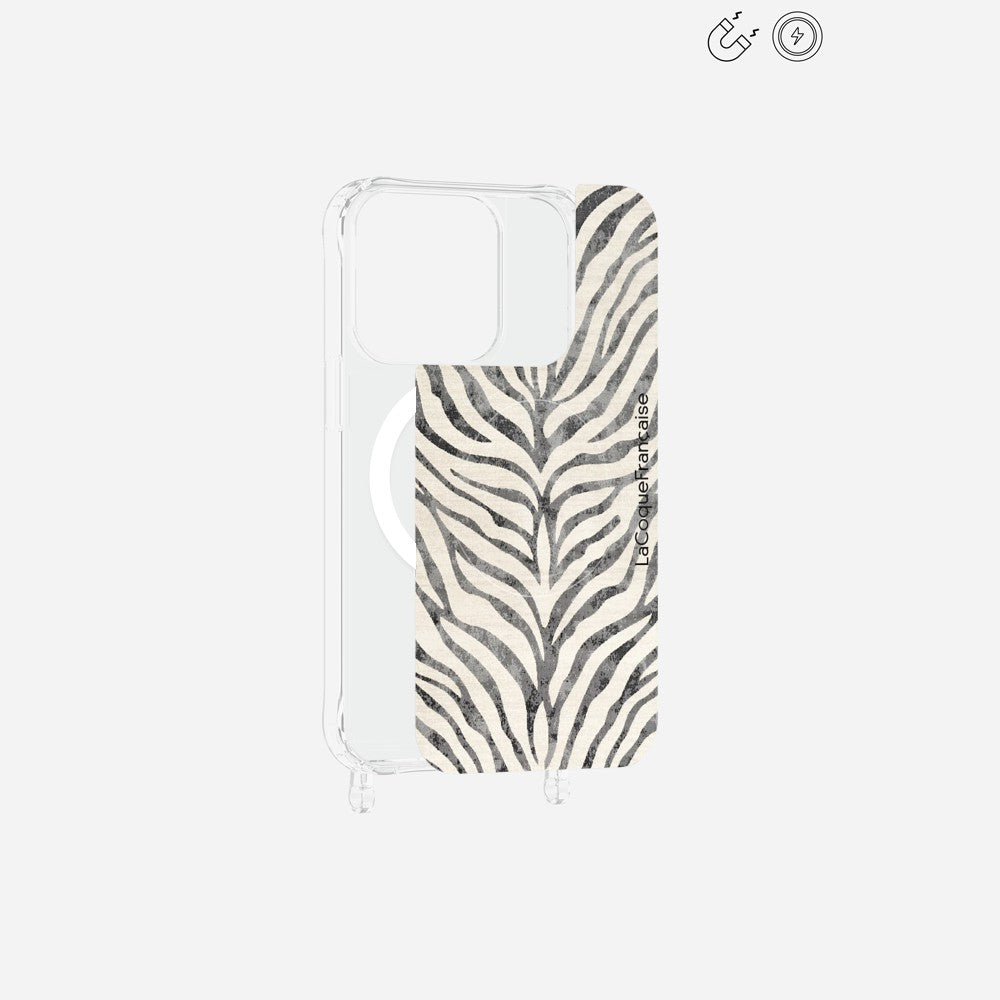 Plaque Imprimee Magnetique iPhone 15 Pro Noir 6.1 Pouces