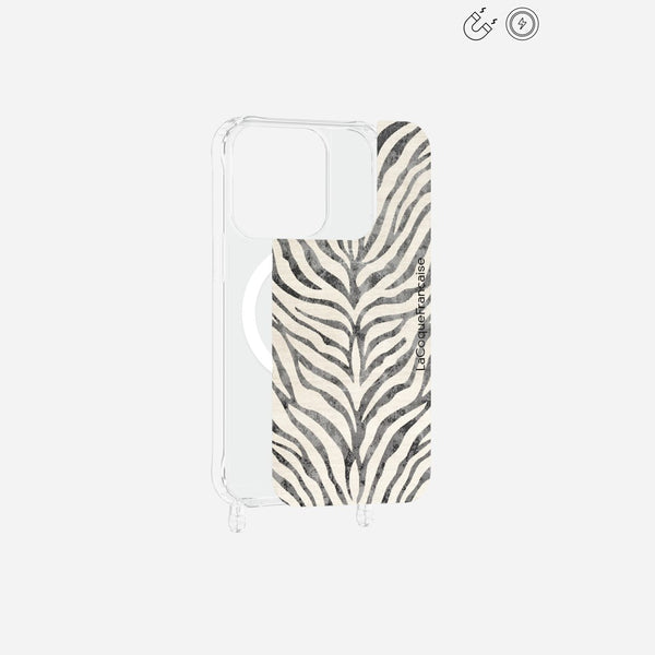 Plaque Imprimee Magnetique iPhone 15 Pro Noir 6.1 Pouces