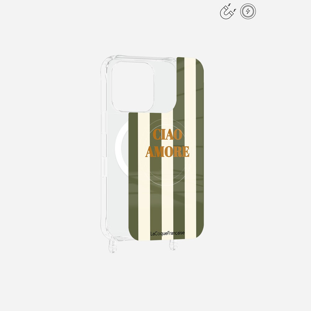 Plaque Imprimee Magnetique iPhone 16 Pro Kaki 6.3 Pouces