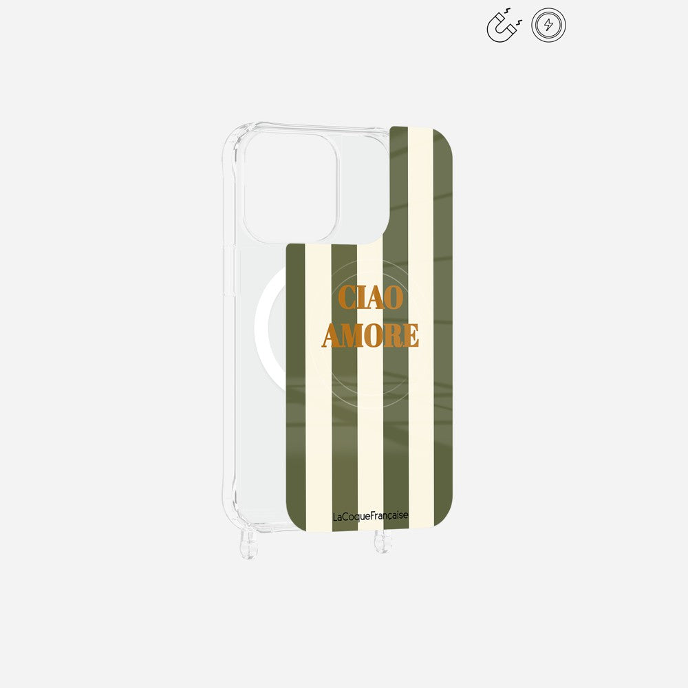 Plaque Imprimee Magnetique iPhone 13 Pro Kaki 6.1 Pouces