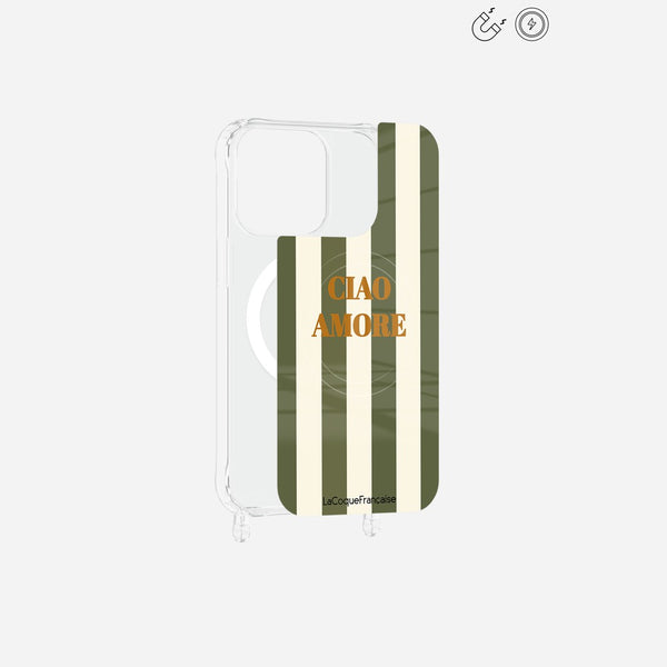 Plaque Imprimee Magnetique iPhone 13 Pro Kaki 6.1 Pouces