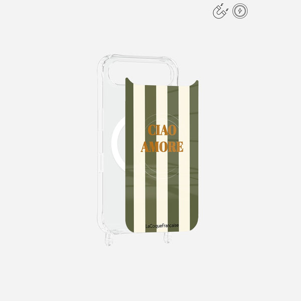 Plaque Magnetique Imprimee Ciao Amore Kaki