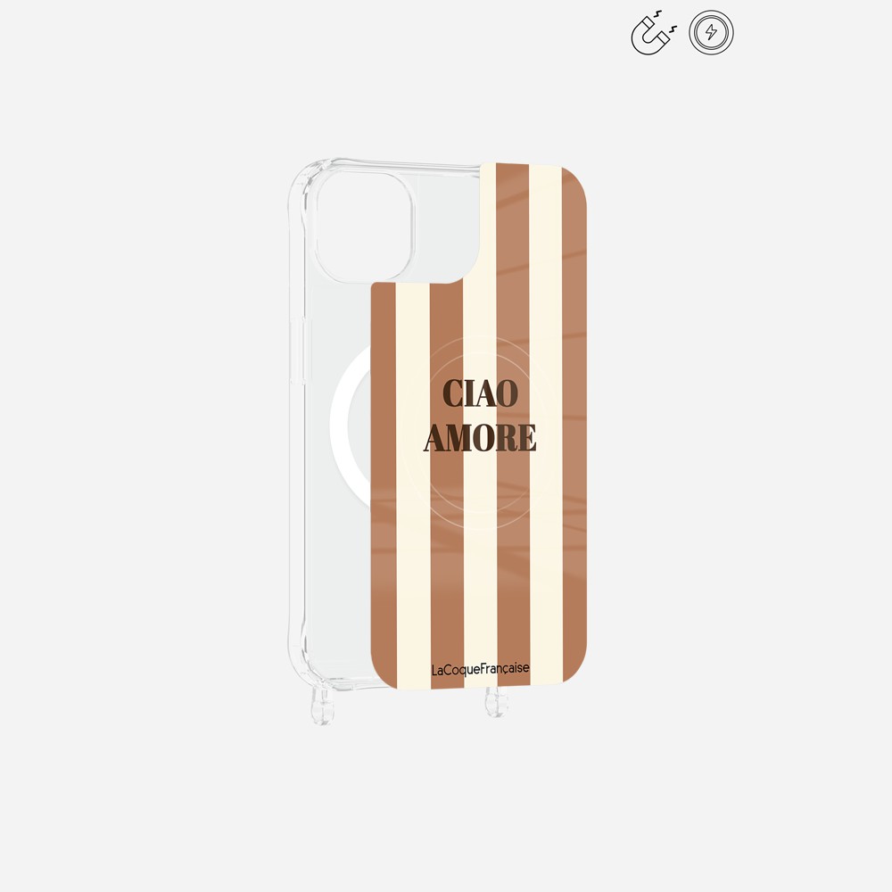 Plaque Imprimee Magnetique iPhone 14 Plus Beige 6.7 Pouces