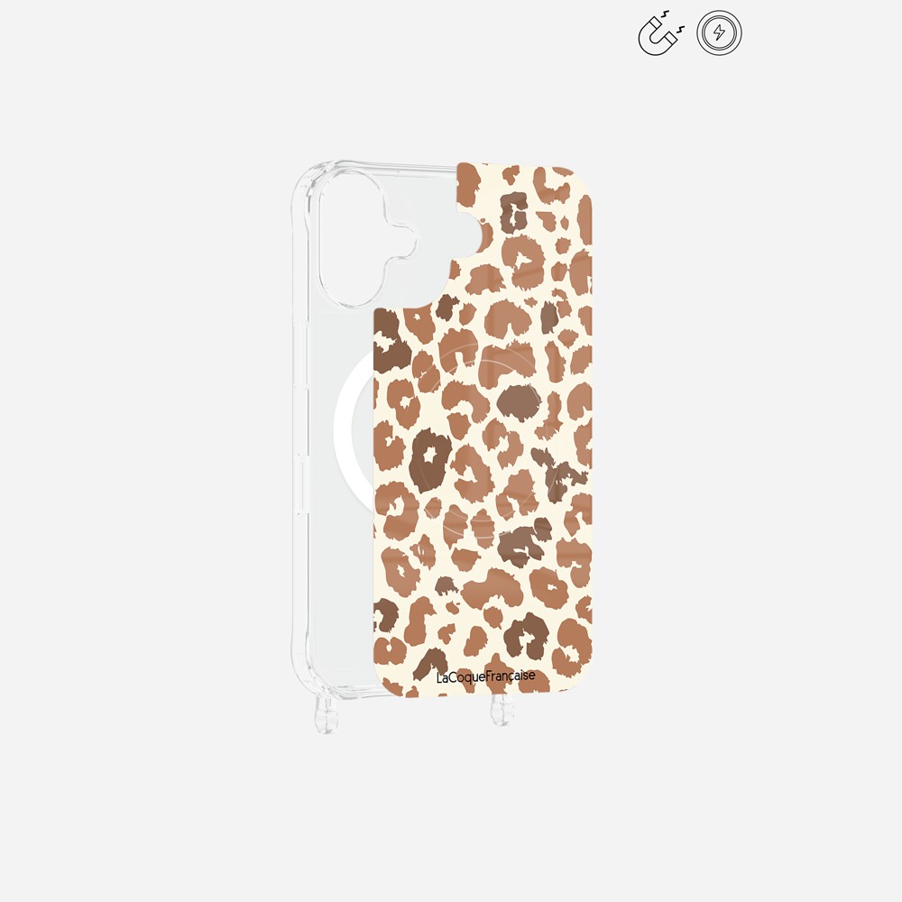 Plaque Imprimee Magnetique iPhone 16 Plus Marron 6.7 Pouces