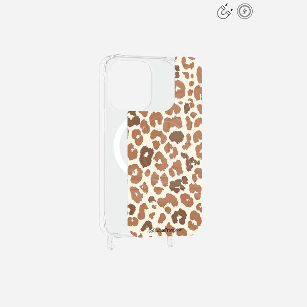 Plaque Imprimee Magnetique iPhone 14 Pro Marron 6.1 Pouces