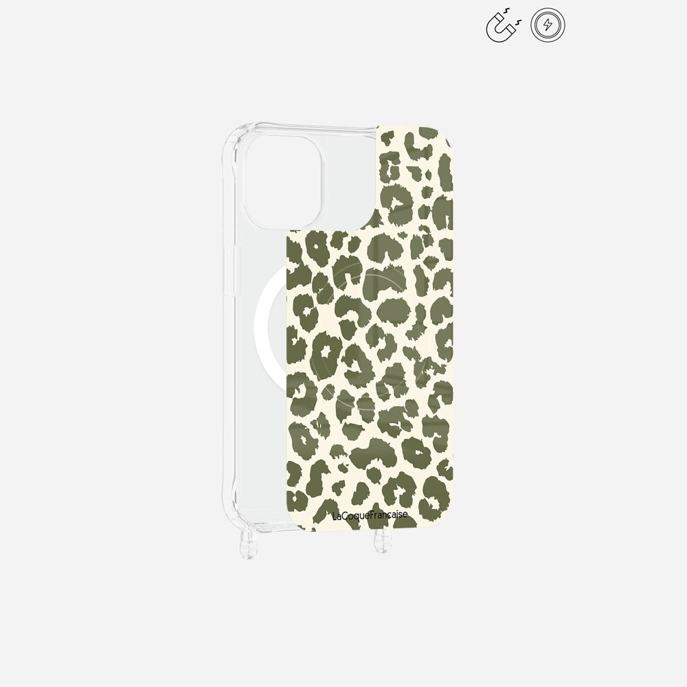 Plaque Imprimee Magnetique iPhone 12/12 Pro Kaki 6.1 Pouces