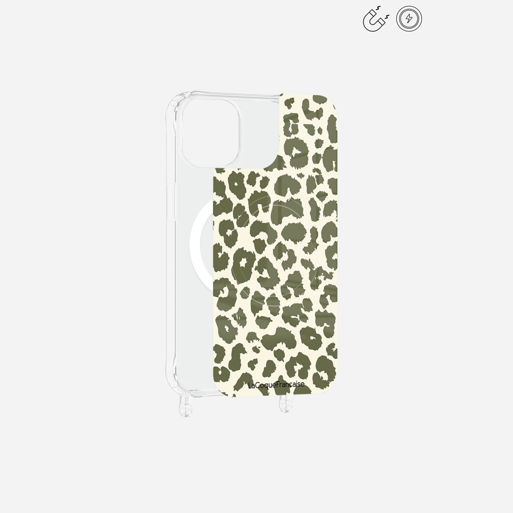 Plaque Imprimee Magnetique iPhone 13 Kaki 6.1 Pouces