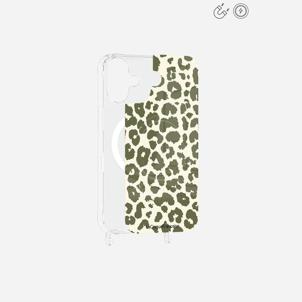 Plaque Imprimee Magnetique iPhone 16 Plus Kaki 6.7 Pouces