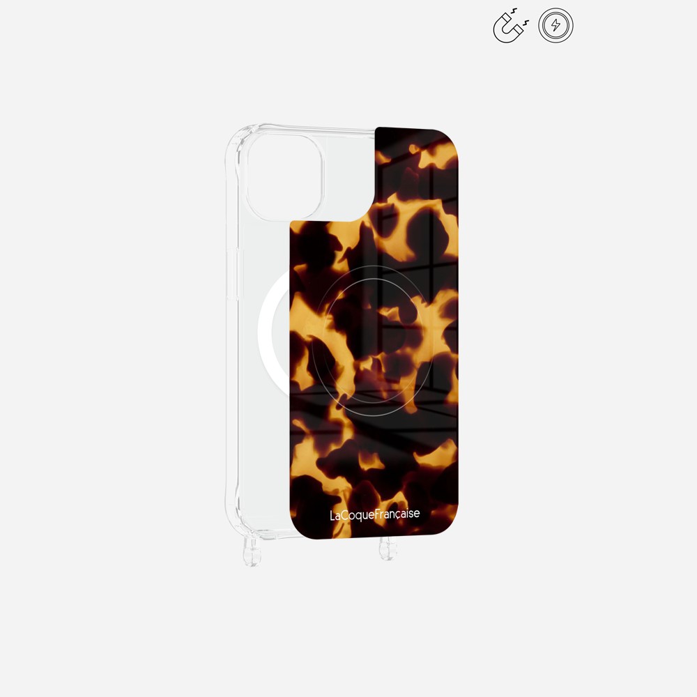 Plaque Imprimee Magnetique iPhone 15 Plus Noir 6.7 Pouces