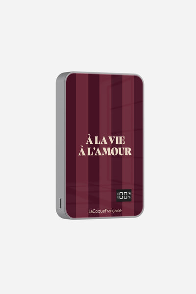 Batterie Magsafe A La Vie A L'amour Bordeaux 10 000 Mah