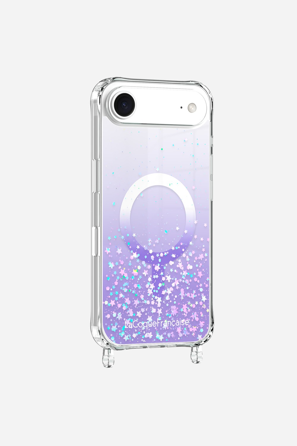 Coque Anneaux Paillettes Magsafe Violet
