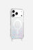 Coque Anneaux Paillettes Magsafe Argent