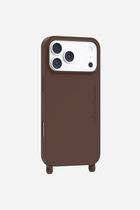 Coque Anneaux Soft Touch Marron