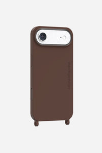 Coque Anneaux Soft Touch Marron