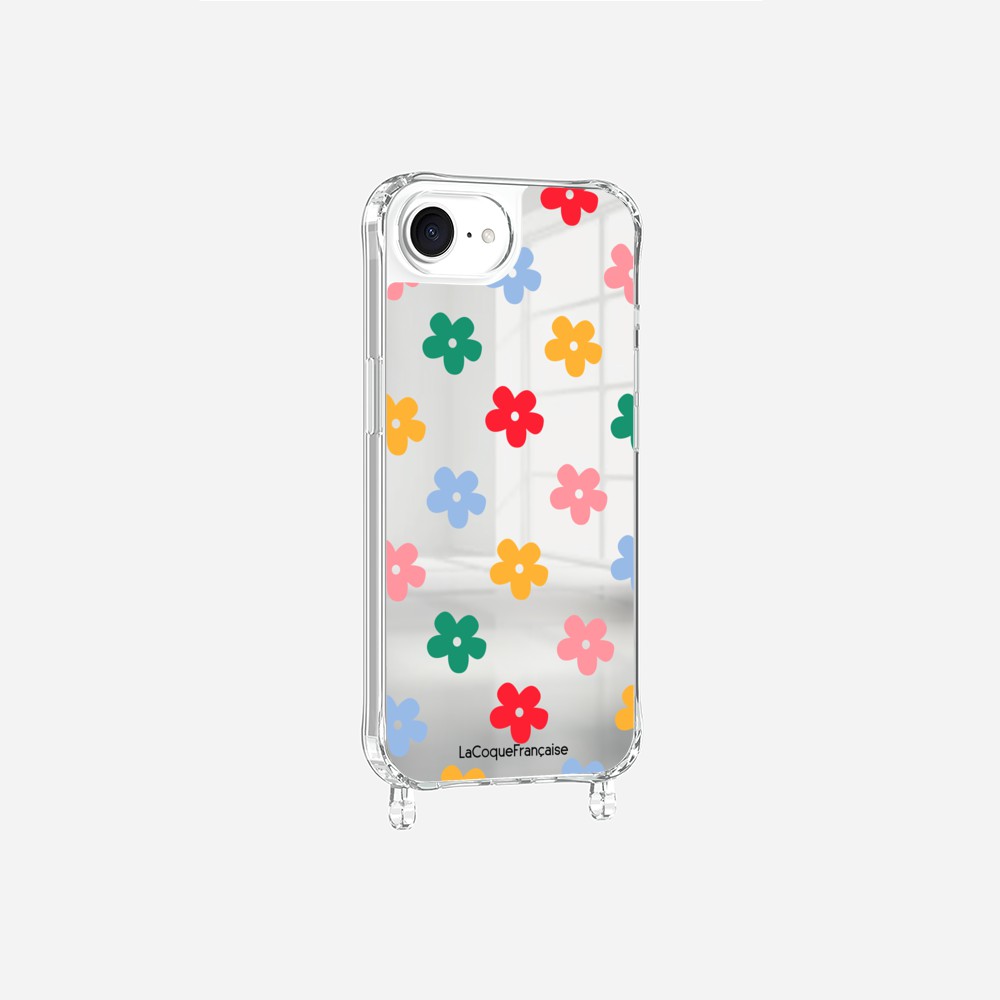 Coque Anneaux Miroir Imprimee Flower