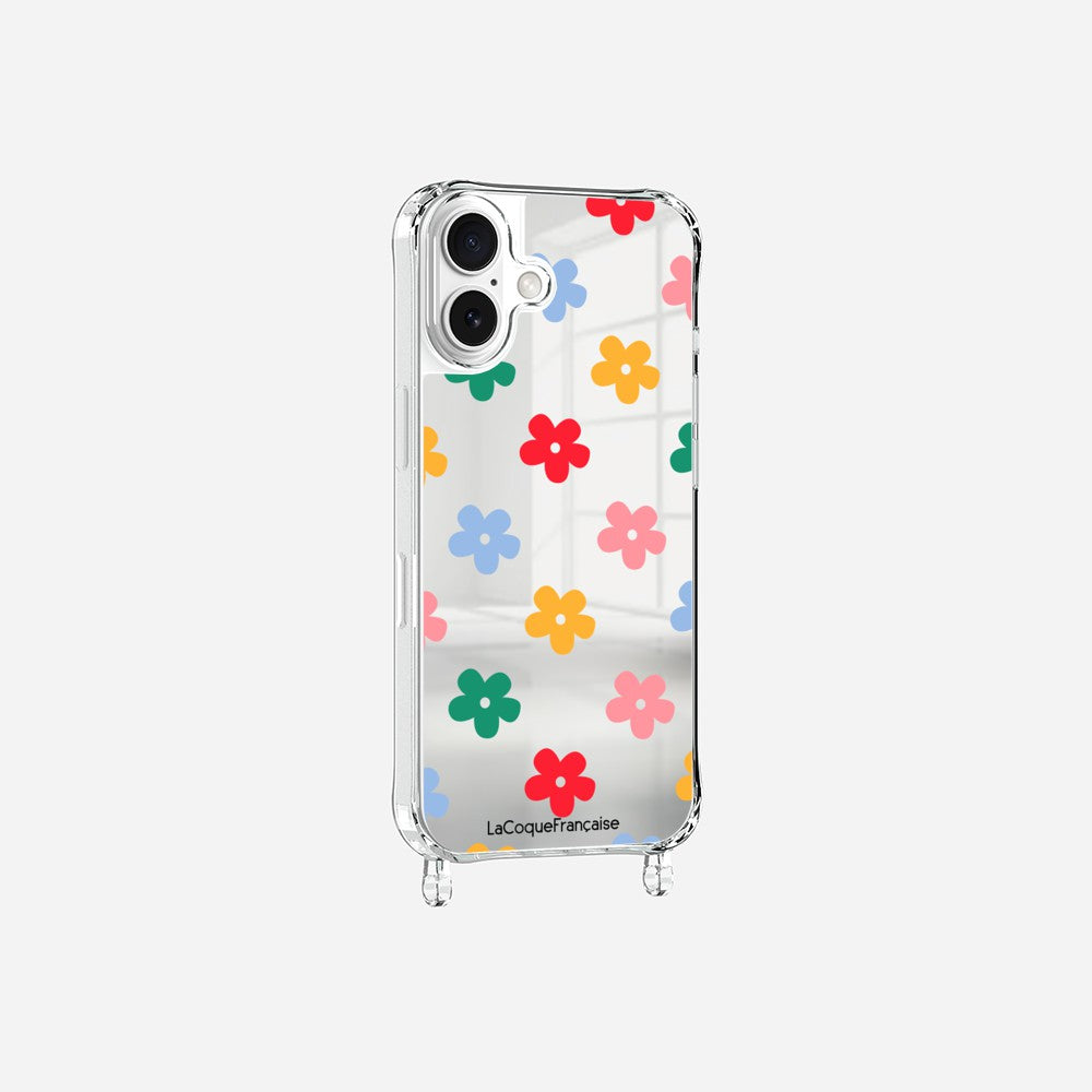 Coque Anneaux Miroir Imprimee Flower