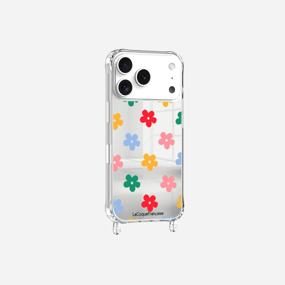 Coque Anneaux Miroir Imprimee Flower