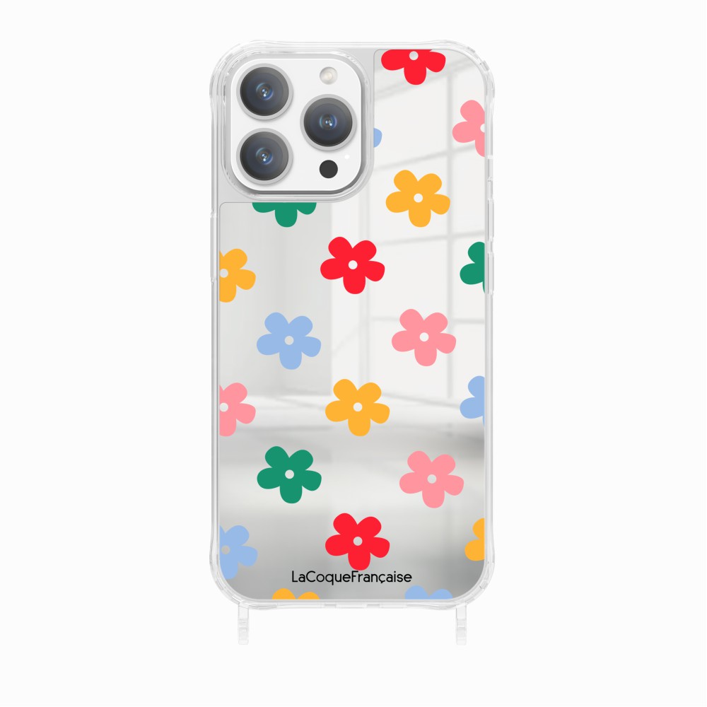 Coque Anneaux Miroir Imprimee Flower