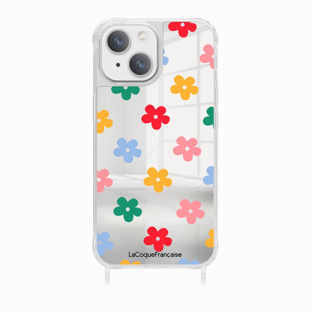 Coque Anneaux Miroir Imprimee Flower