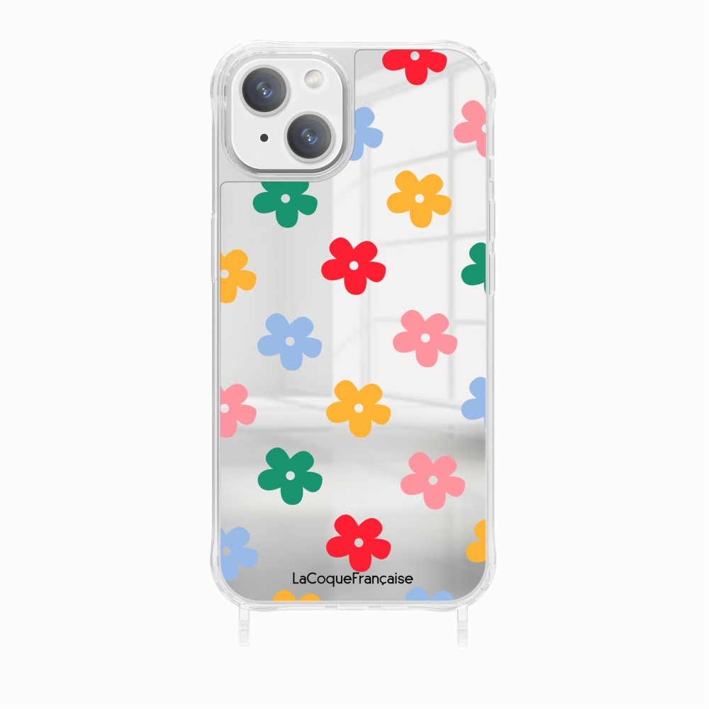 Coque Anneaux Miroir Imprimee Flower