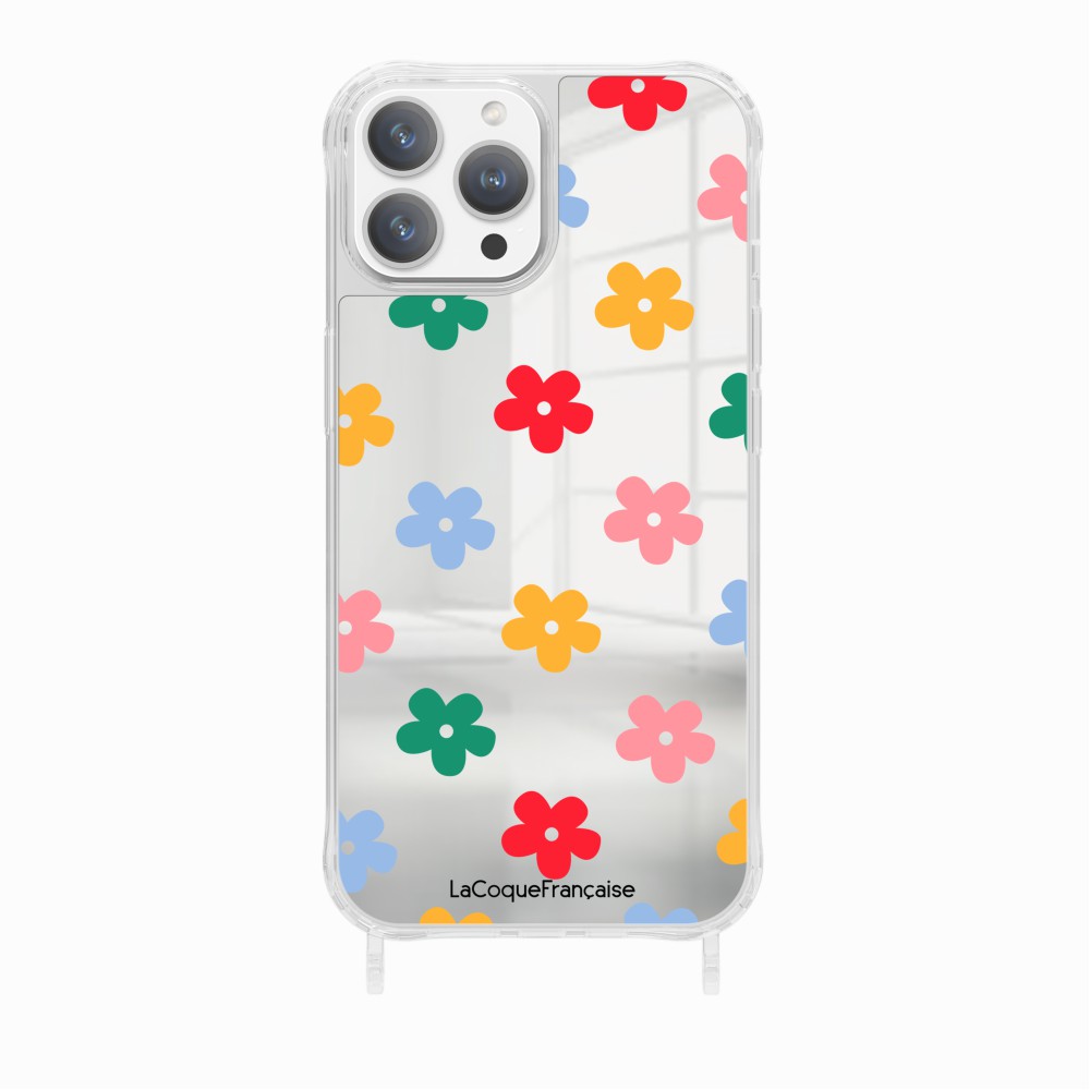 Coque Anneaux Miroir Imprimee Flower