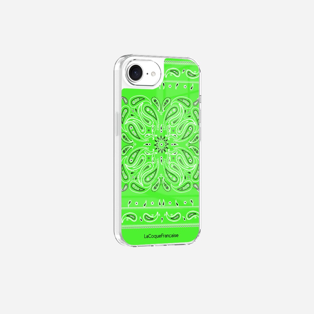 Coque Sans Anneaux Imprimee Bandana Vert Fluo