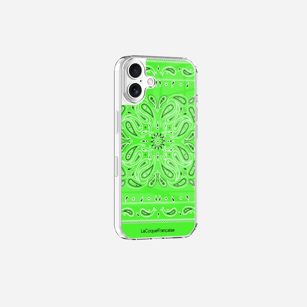 Coque Sans Anneaux Imprimee Bandana Vert Fluo