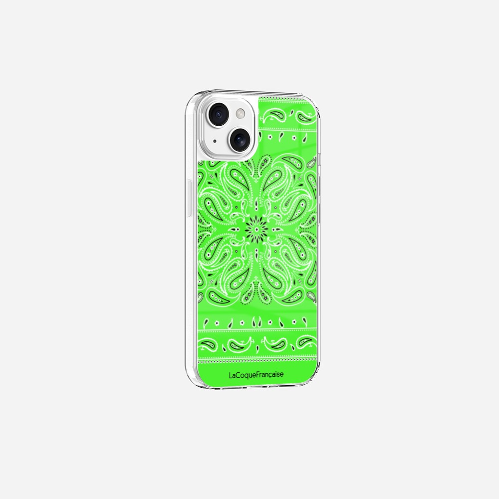 Coque Sans Anneaux Imprimee Bandana Vert Fluo