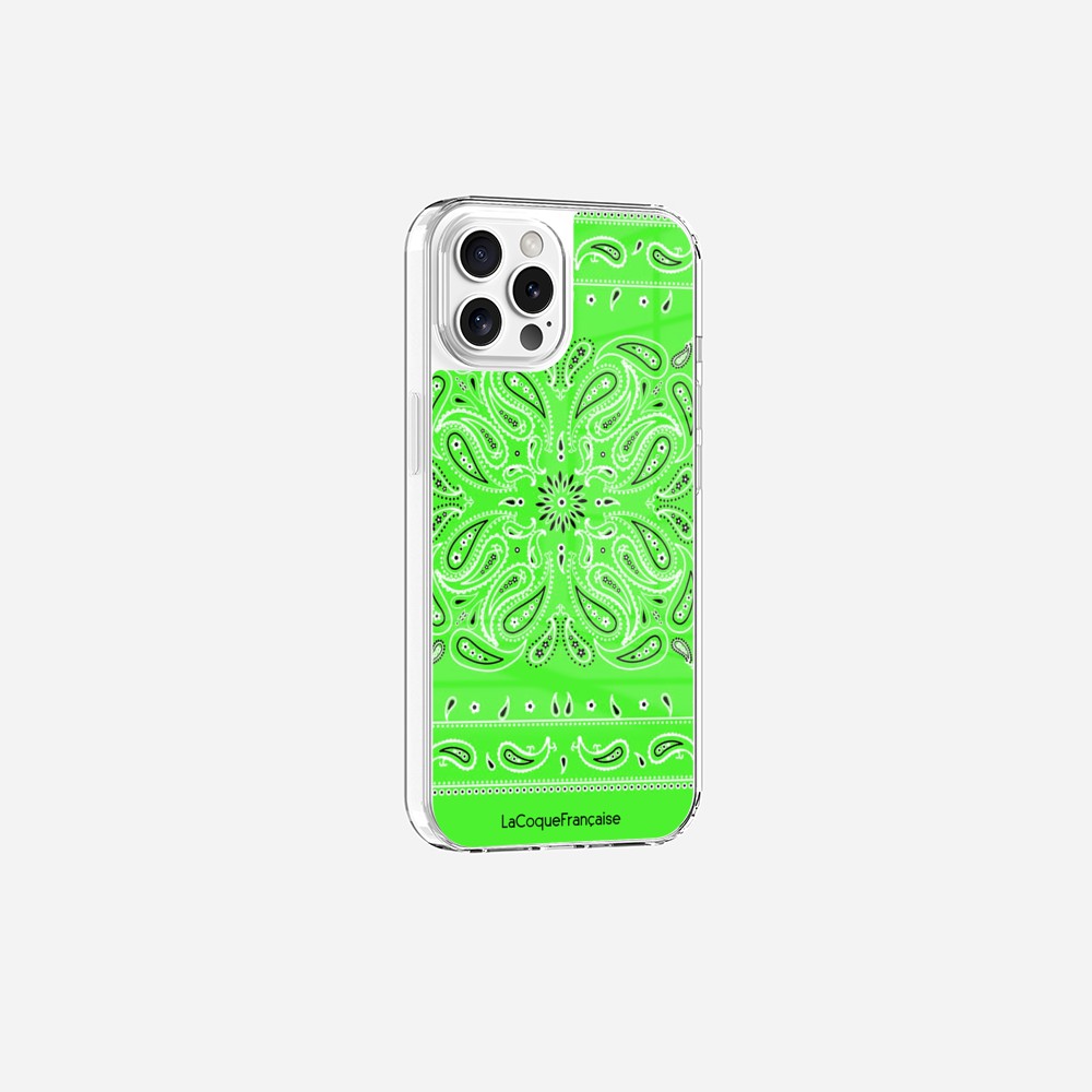 Coque Sans Anneaux Imprimee Bandana Vert Fluo