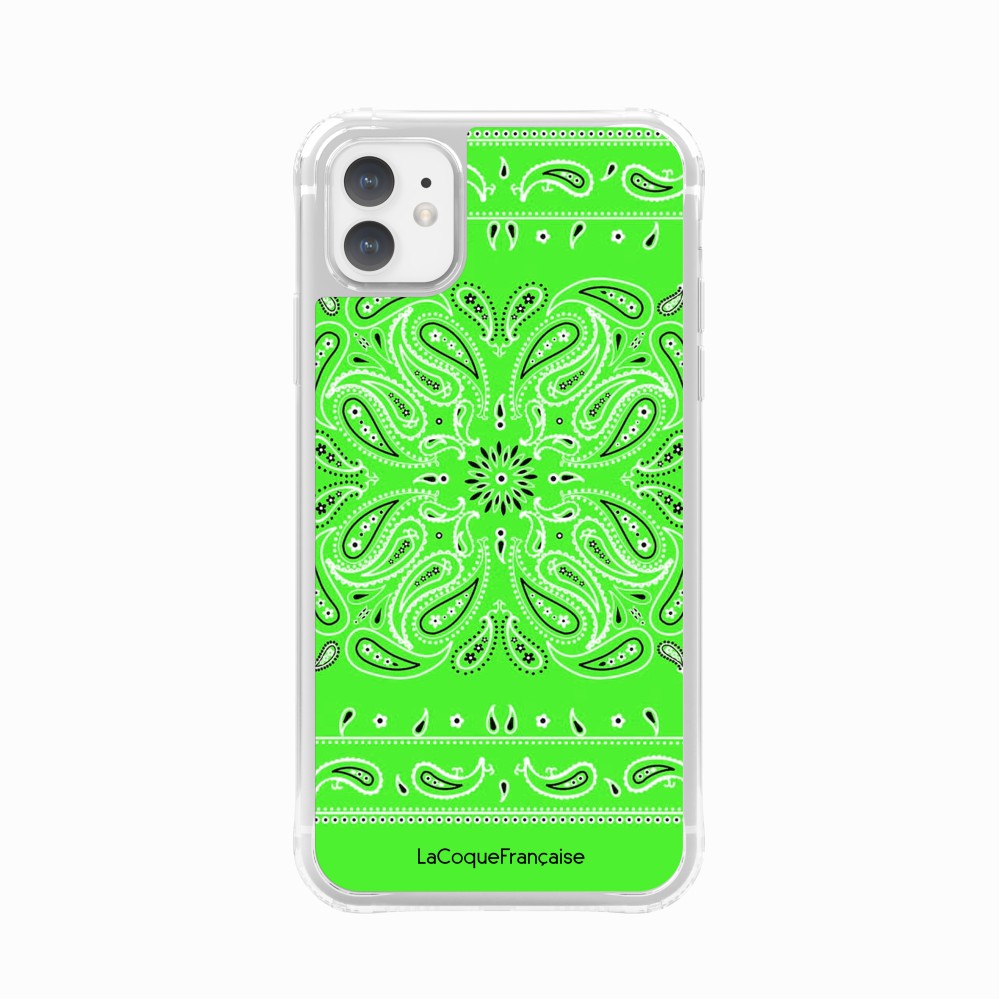 Coque Sans Anneaux Imprimee Bandana Vert Fluo