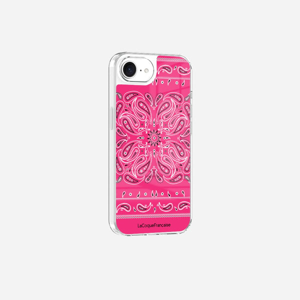 Coque Sans Anneaux Imprimee Bandana Rose Fluo