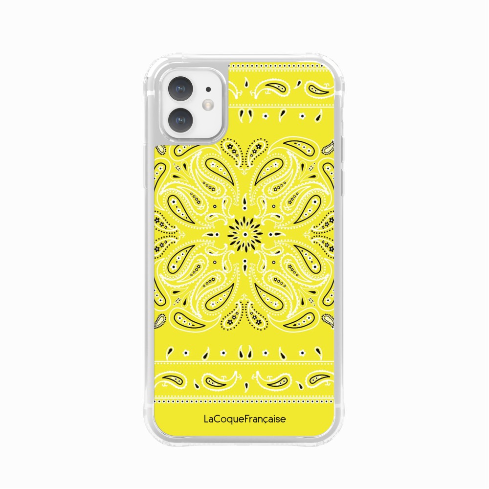 Coque Sans Anneaux Imprimee Bandana Jaune Fluo
