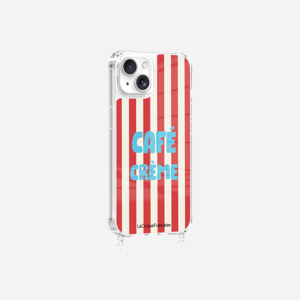 Coque Anneaux Imprimee Cafe Creme
